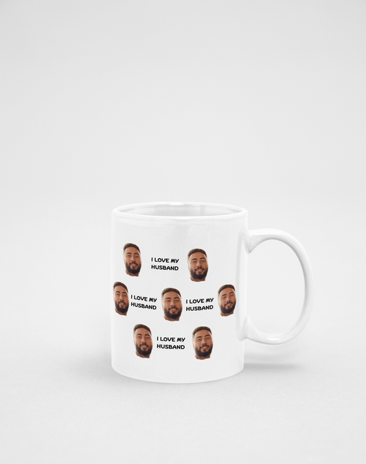 I Love My Husband/Wife Face mug