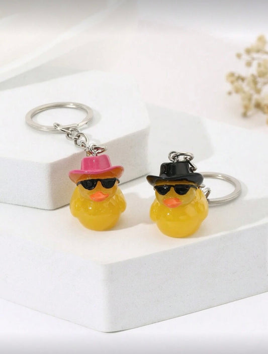 Matching Couples Duck Keychain