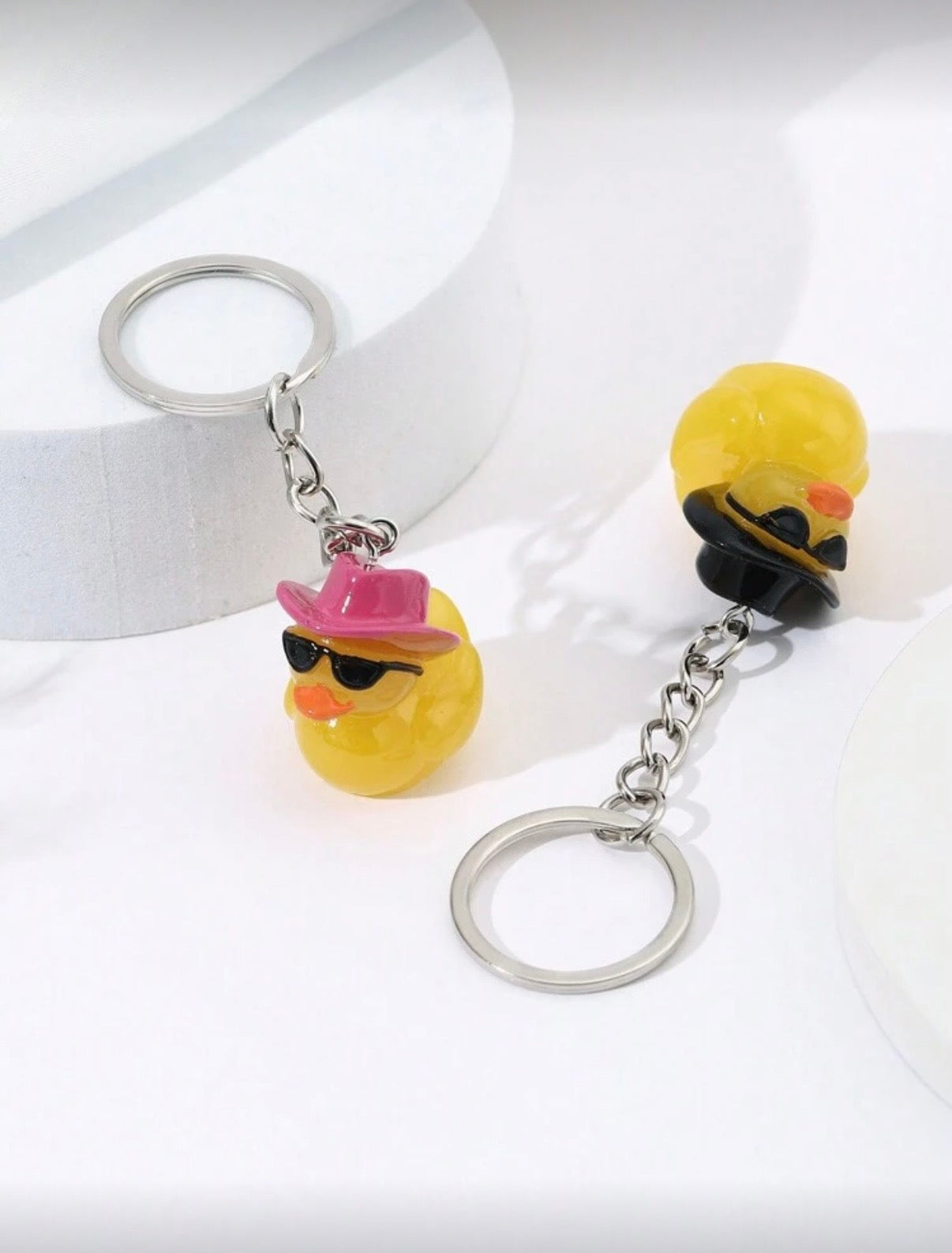 Matching Couples Duck Keychain