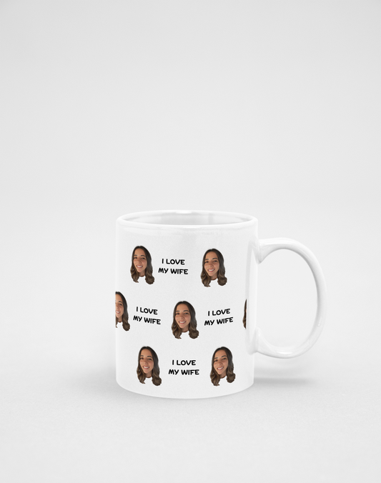 I Love My Husband/Wife Face mug