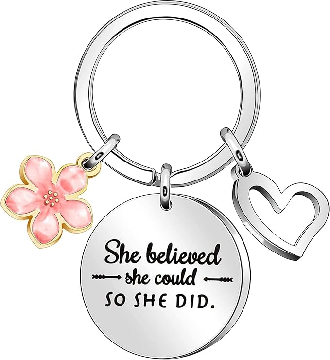 She Believed She Could So She Did Keychain
