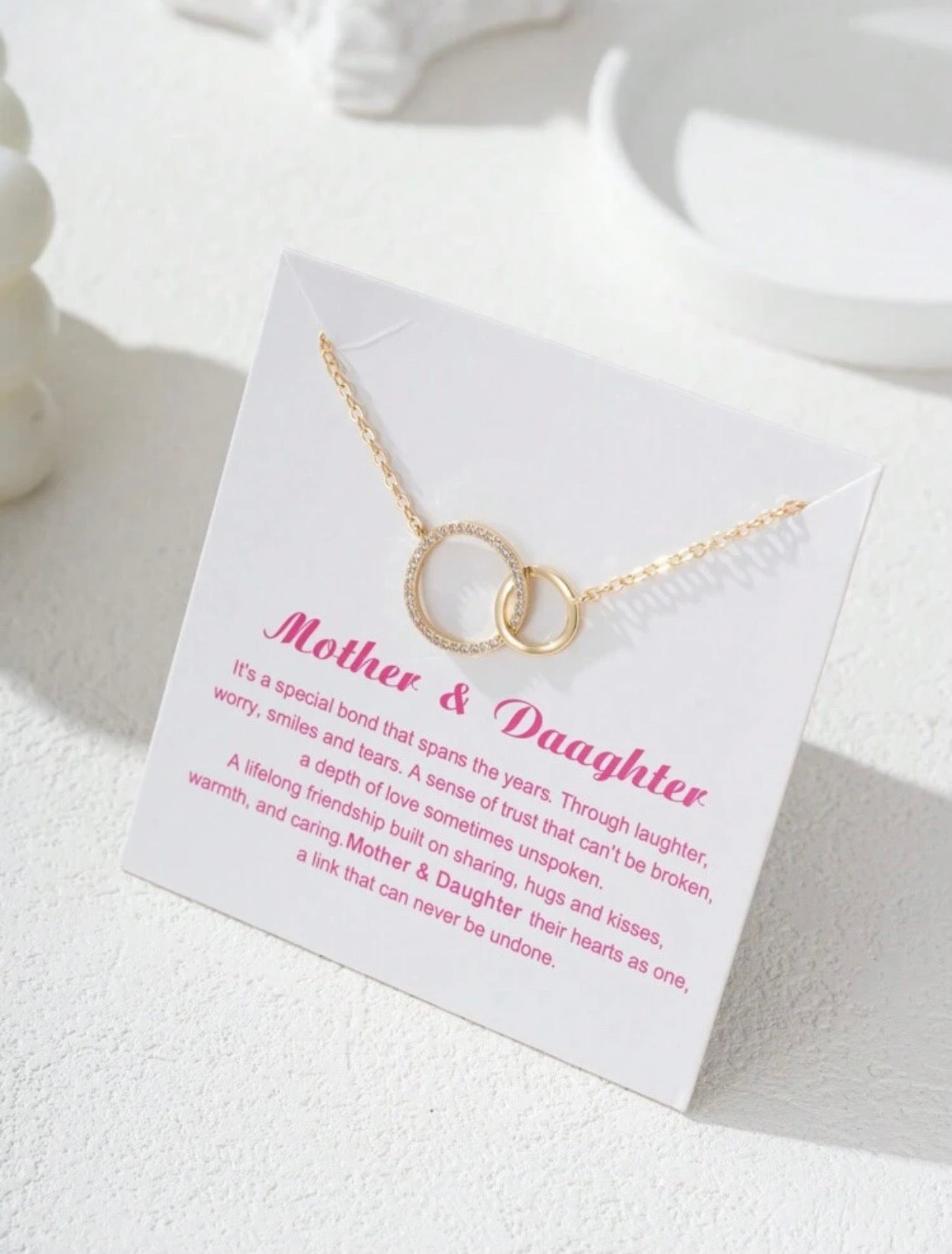 Mother and daughter necklace