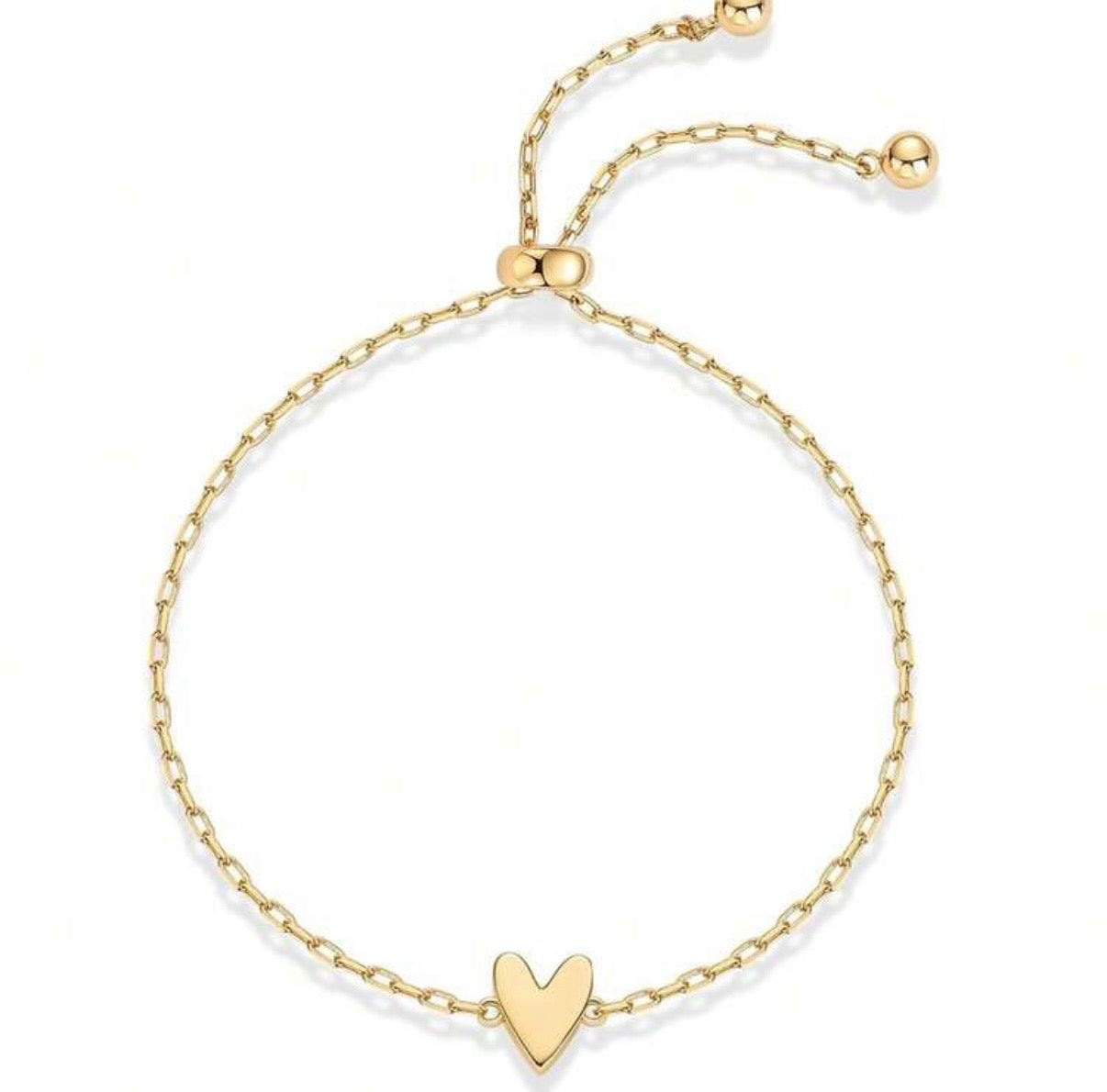 Matching heart charm bracelet