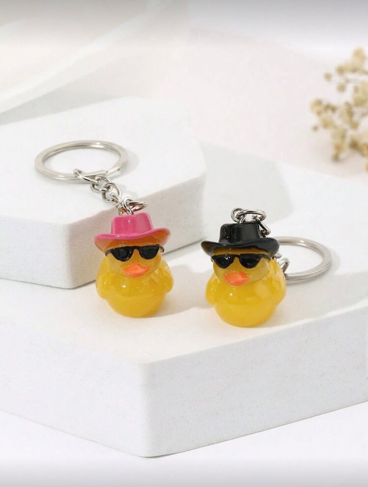 Matching Couples Duck Keychain