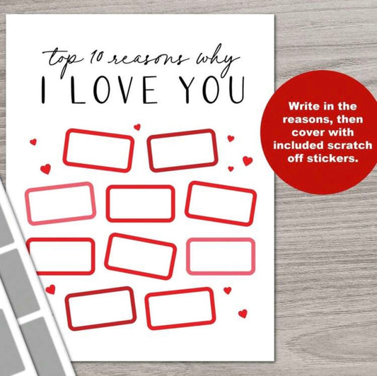 Reasons I Love You Scratch off