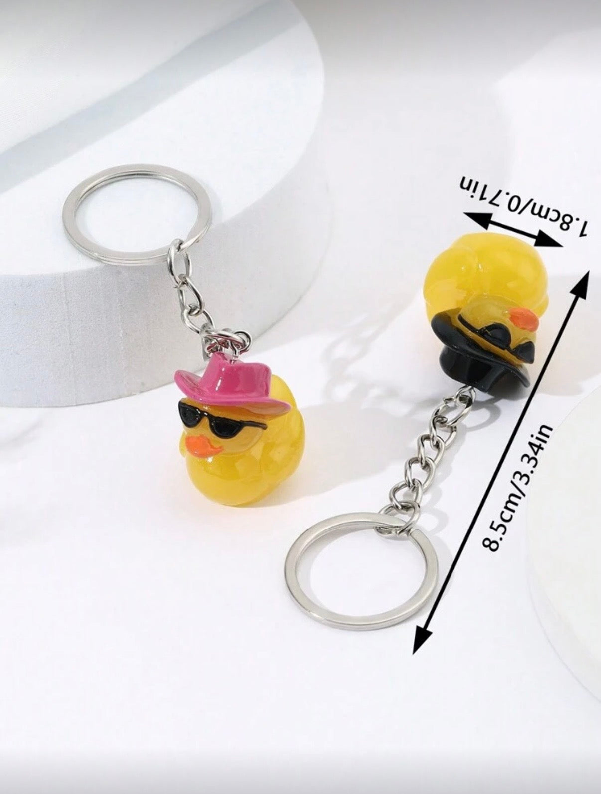 Matching Couples Duck Keychain