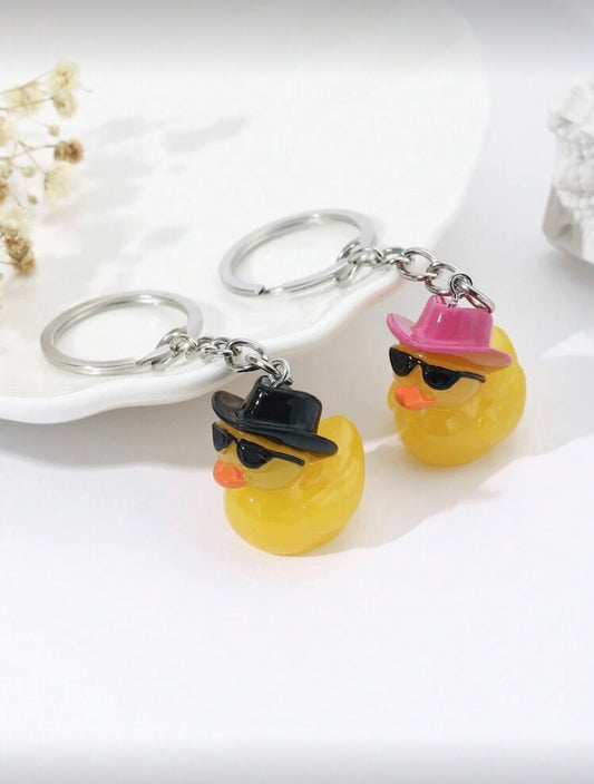 Matching Couples Duck Keychain