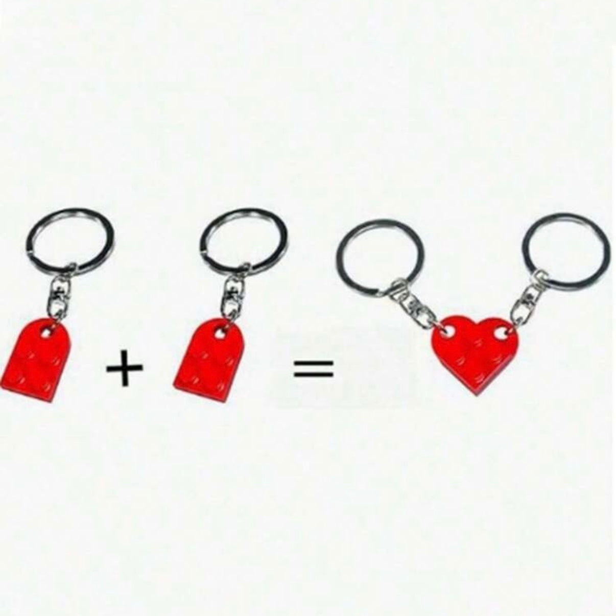 Lego couples keychain