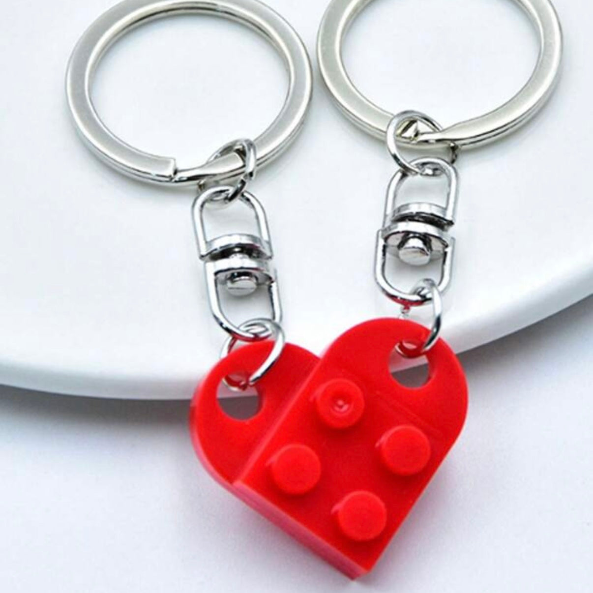Lego couples keychain