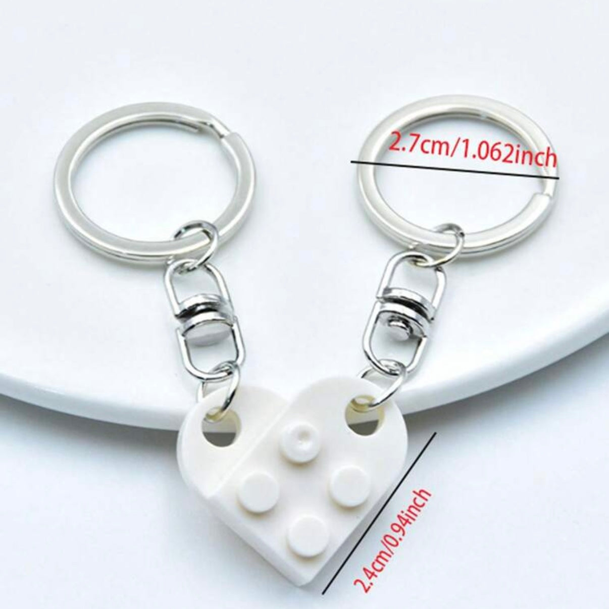 Lego couples keychain