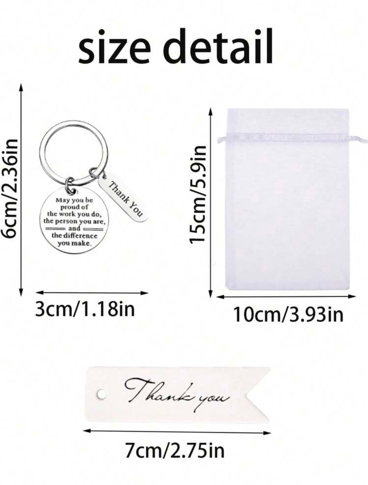 Thank you keychain