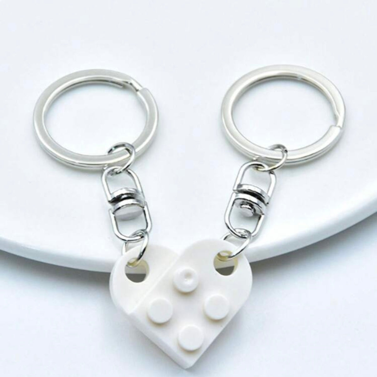 Lego couples keychain