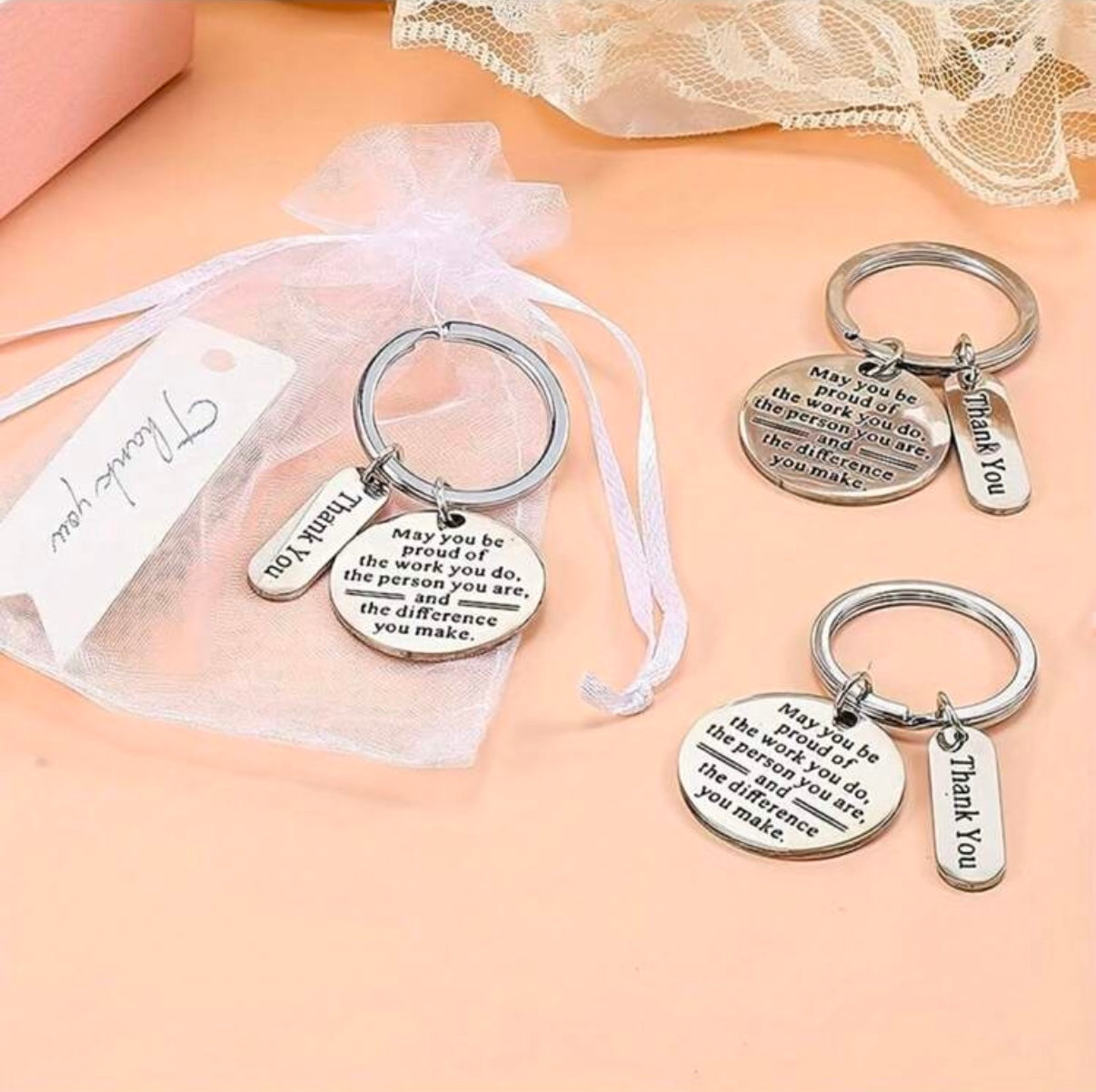 Thank you keychain